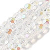 Electroplate Transparent Glass Beads Strands LS-EGLA-A035-T6mm-L19-1