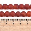 Frosted Natural Red Agate Beads Strands LS-G-F372-8mm-01-3