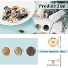 36Pcs 3 Colors Alloy Shank Buttons BUTT-OC0001-30-2