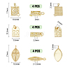 SUPERFINDINGS 12Pcs 3 Style Eco-Friendly Brass Pendants KK-FH0005-20-2