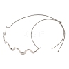 304 Stainless Steel Wavy Line Choker Slider Necklaces NJEW-Z106-01P-4