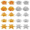 SUPERFINDINGS 60Pcs 10 Style 3D Brass Bead Caps KK-FH0006-47-1