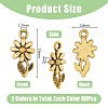 DICOSMETIC 160Pcs 2 Colors  Alloy Pendant TIBEP-DC0001-13-2