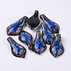 Handmade Inner Flower Lampwork Big Pendants LAMP-C1164-5-2