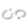 304 Stainless Steel Ring Stud Earrings EJEW-B026-14P-2