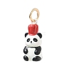 Brass Enamel Pendants KK-CBAE20A-01A-G-1