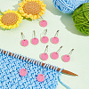 10Pcs 10 Style Number 0~9 Acrylic Charms Locking Stitch Markers HJEW-AB00651-4