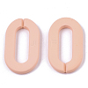 Opaque Spray Painted Acrylic Linking Rings OACR-N009-002A-A14-2