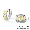 Brass Rectangle Hoop Earrings NZ4361-15-1