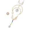 Brass Link Connectors and Glass Suncatchers HJEW-JM04729-3
