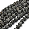 Unwaxed Natural Lava Rock Bead Strands LS-G-F309-16mm-1