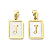 Ion Plating(IP) 304 Stainless Steel Pave Shell Pendants X-STAS-G327-01G-J-1
