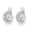 Brass Micro Pave Clear Cubic Zirconia Charms KK-N267-22P-1