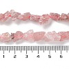 Raw Rough Synthetic Strawberry Quartz Beads Strands G-B065-C08-5