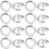 Brass Twister Clasps KK-BBC0023-90P-1