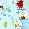 8Pcs 8 COlors Handmade Lampwork Pendants LAMP-CJ0002-59-3