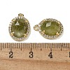 Natural Prehnite Faceted Oval Pendants G-I375-02G-04-3