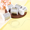 5 Rolls 5 Sizes Round PET Metallic Thread MCOR-TA0001-02A-5