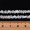 Electroplate Transparent Glass Beads Strands GLAA-N021-4mm-11-4