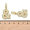 Brass Micro Pave Cubic Zirconia Pendants KK-P345-17G-04-3