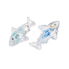 10Pcs Transparent Luminous Acrylic Pendants TACR-FP0001-02C-3