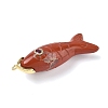 Natural Red Jasper Carved Pendants G-P599-07G-05-2