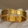 304 Stainless Steel Hollow Geometric Hinged Cuff Bangles for Women WG16A84-01-2