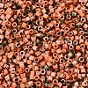 Spray Painted Picasso Cylinder Glass Seed Beads GLAA-T028-12A-03-2