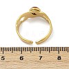 316 Stainless Steel with Natural Mixed Gemstone Cuff Rings RJEW-Z098-01G-05-5