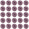200Pcs Pave Disco Ball Beads RB-PA0001-11F-1