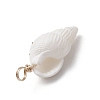 6Pcs 6 Styles Natural Shell Pendants PALLOY-JF03882-5