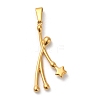 PVD Vacuum Plating 304 Stainless Steel Pendants STAS-M322-23G-1