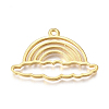 Zinc Alloy Open Back Bezel Pendants PALLOY-G274-11G-2