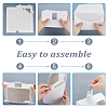 Foldable Cardboard Gift Cap Storage Boxes with Clear PVC Window LS-CON-WH0099-67A-3