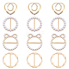 12Pcs 4 Styles Alloy Resin Buckle Clasps FIND-GL0002-20-1