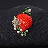 Enamel Plastic Pearl Brooch LS-JEWB-K027-05G-1