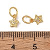 Brass Micro Pave Clear Cubic Zirconia Charms KK-F941-31A-G-3