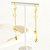 Fashionable Brass Ball Pendant Tassel Hoop Earrings DH2211-3