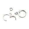Brass Huggie Hoop Earring Findings & Open Jump Rings KK-TA0007-84A-P-5