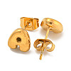 Chunk Letter 304 Stainless Steel Stud Earrings for Women EJEW-G386-01A-G-2