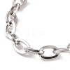 Non-Tarnish 304 Stainless Steel Cable Chain Bracelet for Men Women BJEW-E031-05C-P-2