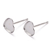 Non-Tarnish 304 Stainless Steel Stud Earring Settings STAS-J032-13-4