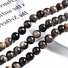 Natural Black Sunstone Beads Strands G-N328-48B-01-4