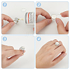 DIY Blank Adjustable 304 Stainless Steel Finger Rings Making Kits DIY-AN0001-22-3