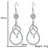 Elegant Luxury Round Zirconia Flower Earrings for Daily Wear AB2691-1