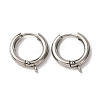 201 Stainless Steel Hoop Earring Findings STAS-D379-06D-P-1