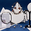 Kissitty 80Pcs 8 Style Zinc Alloy European Beads TIBEB-KS0001-05-4