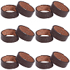 4 Sets Cowhide Belt Loop Keepers & Iron Findings FIND-GF0007-61A-01-1