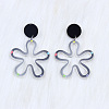 Flower Acrylic Dangle Stud Earrings FS-WG333B2-01-1