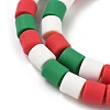 Christmas Handmade Polymer Clay Beads Strands CLAY-F006-01A-3